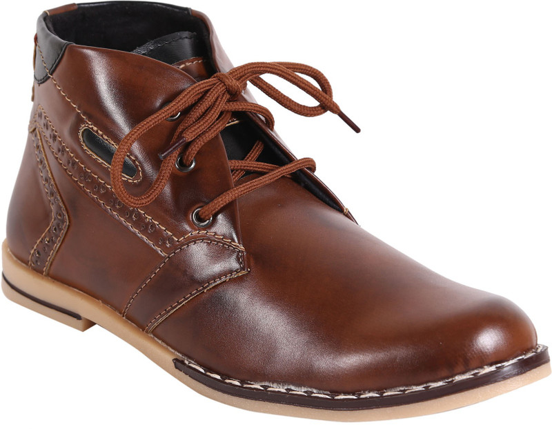 Quarks Ankle Length Lifestyle Boots For Men(Tan)