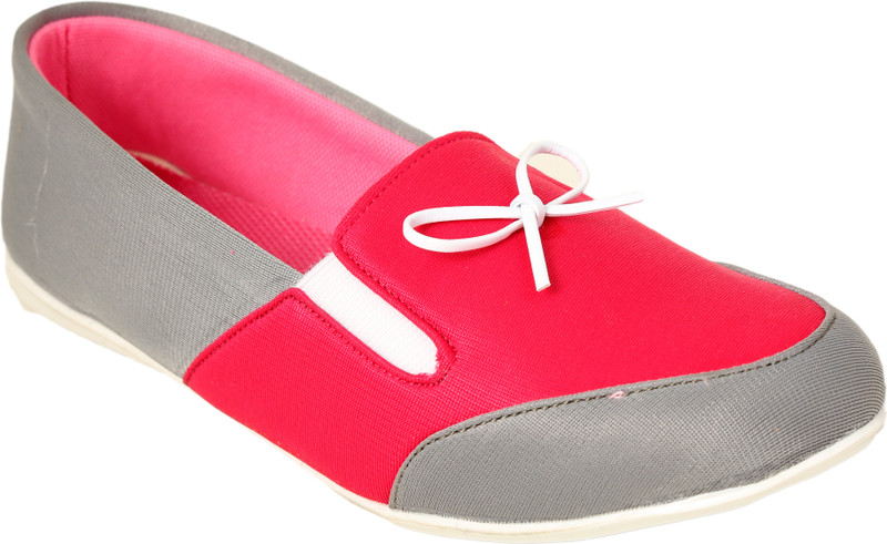 Alexus Canvas Shoes For Women(Grey, Pink)