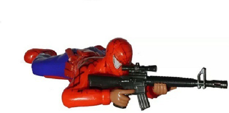 shribossji Crawling Spiderman Toy With Sound and LED Gun For Gift(Multicolor)