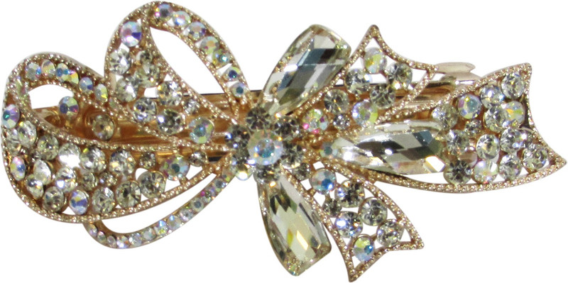 Dolls N Queens Ribbon Flower Hair Clip(White)