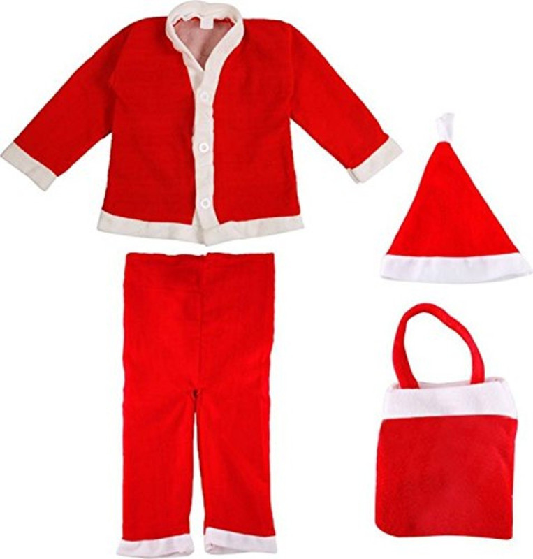 saj Christmas Santa Claus Dress For Boys (Age 6- 8 Year) Xmass Kids Costume Wear