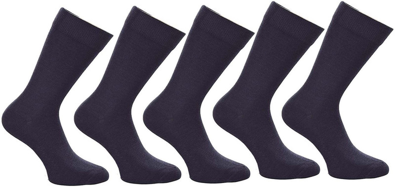 footpaid Men Solid Knee High(Pack of 5)