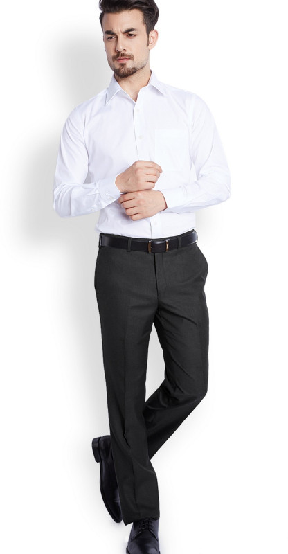 Raymond Regular Fit Men Black Trousers