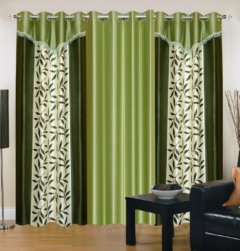 veer furnishings 150 cm (5 ft) Polyester Window Curtain (Pack Of 2)(Solid, Multicolor)