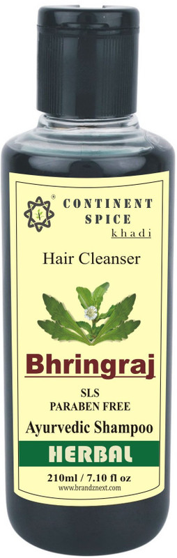 Continent Spice Khadi Bhringraj Herbal Hair Cleanser (210ml) -(SLS-Paraben Free) CS682005(210 ml)