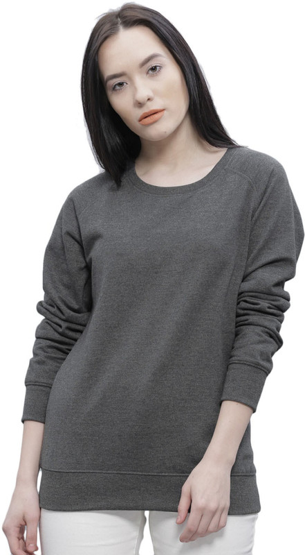 ether Full Sleeve Solid Women Sweatshirt