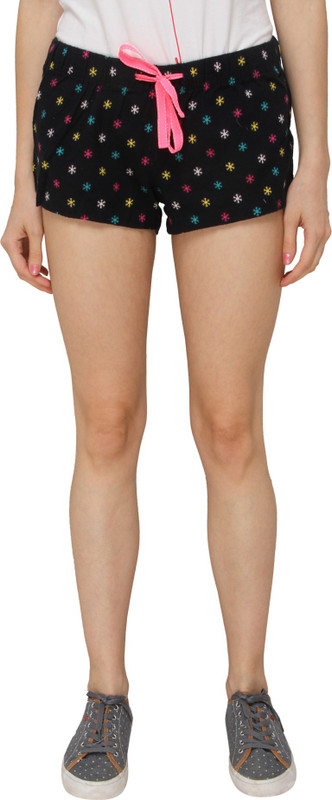 Pepperika Printed Women Blue Hotpants