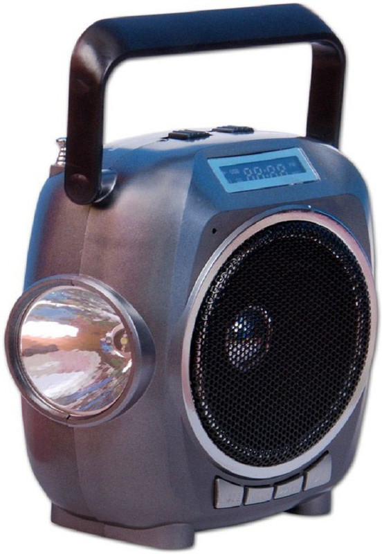 creto best quality SL610 speaker supports memory card , pendrive , fm ,aux with inbuilt torch flash light ( colours may vary) 3 W Mobile/Tablet Speaker(Grey, 2.1 Channel)