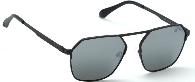 FIZAN Retro Square Sunglasses(Silver)