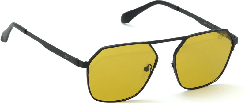 FIZAN Retro Square Sunglasses(Yellow)