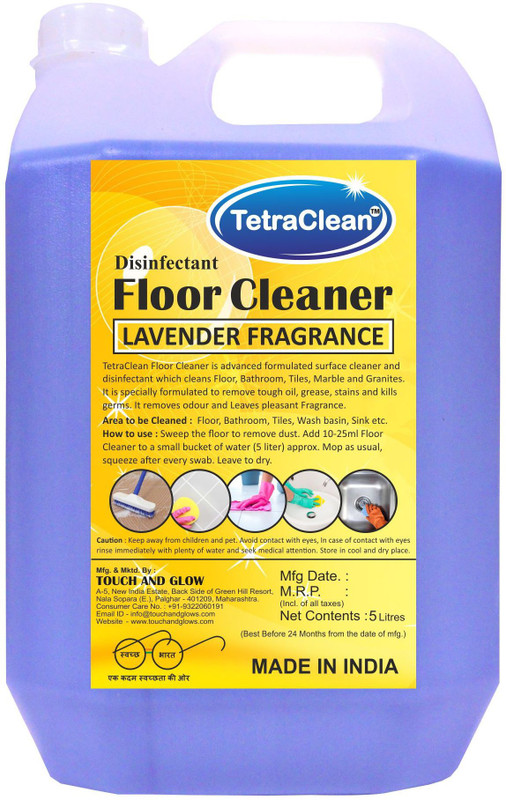 TetraClean Lavender Disinfectant Floor Cleaner Lavender(5 L) RS.2100 (52.00% Off) - Flipkart