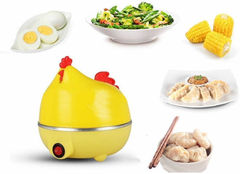 FStyler Electric Boiler Steamer Poacher (Multi Colour) Chicken Shaped Microwave 7 Egg Boiler Steamer Poacher Cooker Egg Cooker(Yellow, 7 Eggs) FStyler Electric Boiler Steamer Poacher (Multi Colour) Chicken Shaped Microwave 7 Egg Boiler Steamer Poacher Cooker Egg Cooker(Yellow, 7 Eggs)