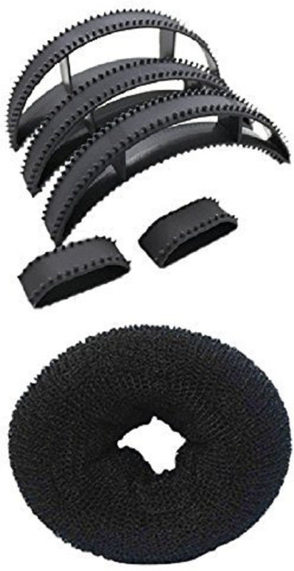 Confidence Hair Bumpits With Donut (Pack Of 6 Pcs) Hair Accessory Set(Black) Confidence Hair Bumpits With Donut (Pack Of 6 Pcs) Hair Accessory Set(Black)