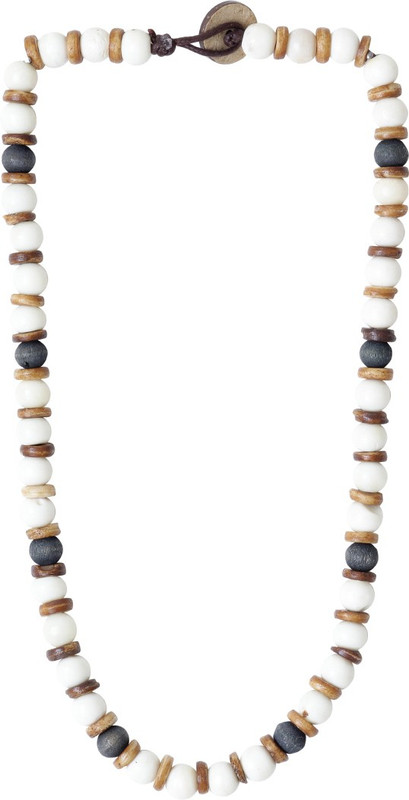 unknown by ayesha Multicolored Bead Necklace for Men Leather Necklace