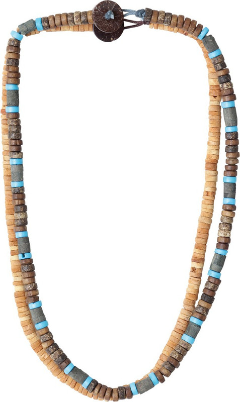 unknown by ayesha Multicolored Bead Necklace for Men Leather Necklace