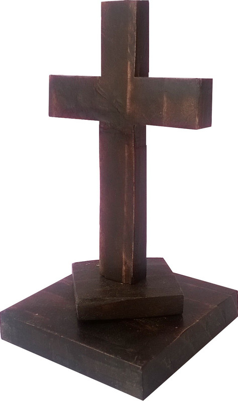 cratman Craftman Holy Cross ViDark Wooden Decorative Showpiece  -  9 cm(Wood, Brown)