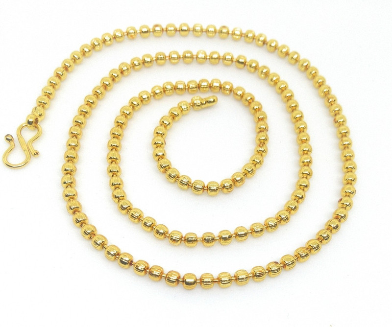 khubsurat Micro Plated Neck Chain For Men & Women, Gold Tone, 23 Inch Long Gold-plated Plated Brass Chain