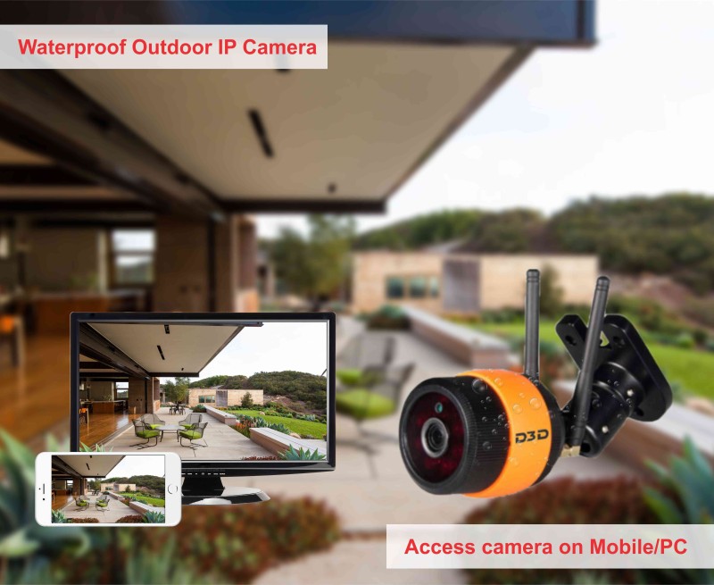 D3D Wireless 960P HD Outdoor Waterproof IP Wifi CCTV Outdoor...