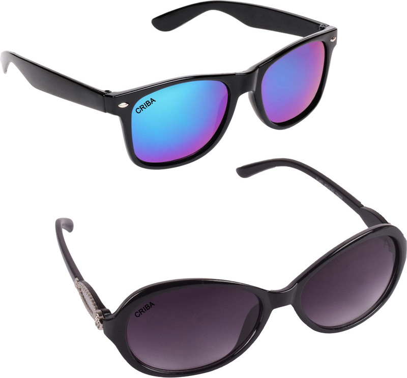 Criba Cat-eye, Wayfarer Sunglasses(Violet, Blue) Criba Cat-eye, Wayfarer Sunglasses(Violet, Blue)
