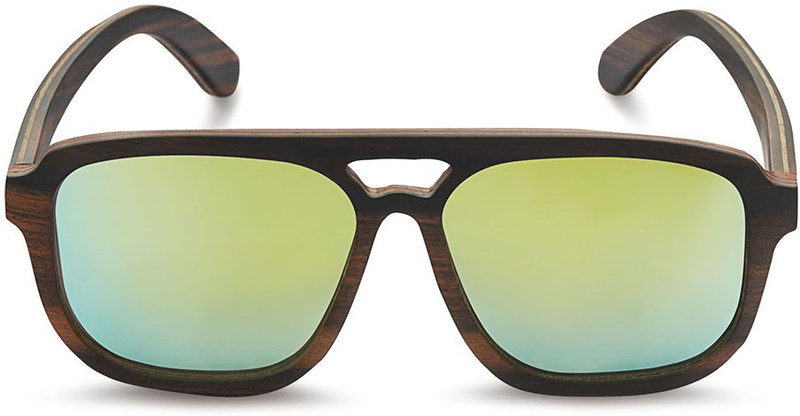 Caprio Retro Square Sunglasses(Green) Caprio Retro Square Sunglasses(Green)