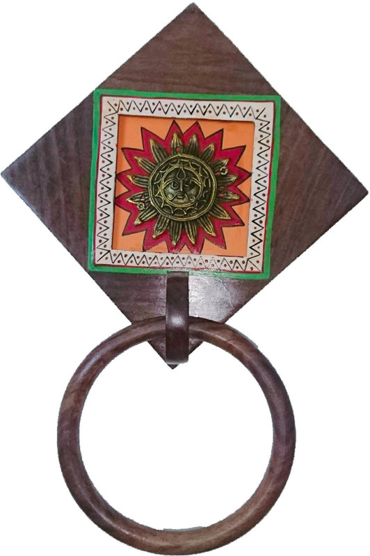 indikala Sun Adorned Dhokra Warli Work Hand Towel Holder Regular Organizer