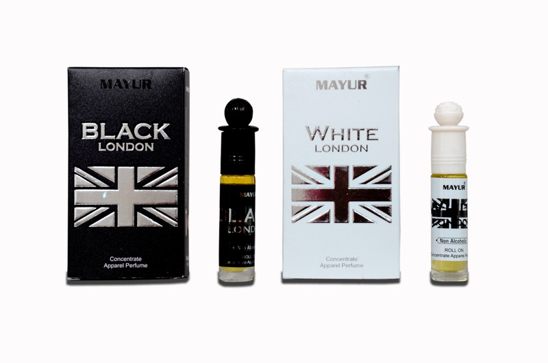 Mayur White London And black London 8 ml Combo Attar Floral Attar(Floral)