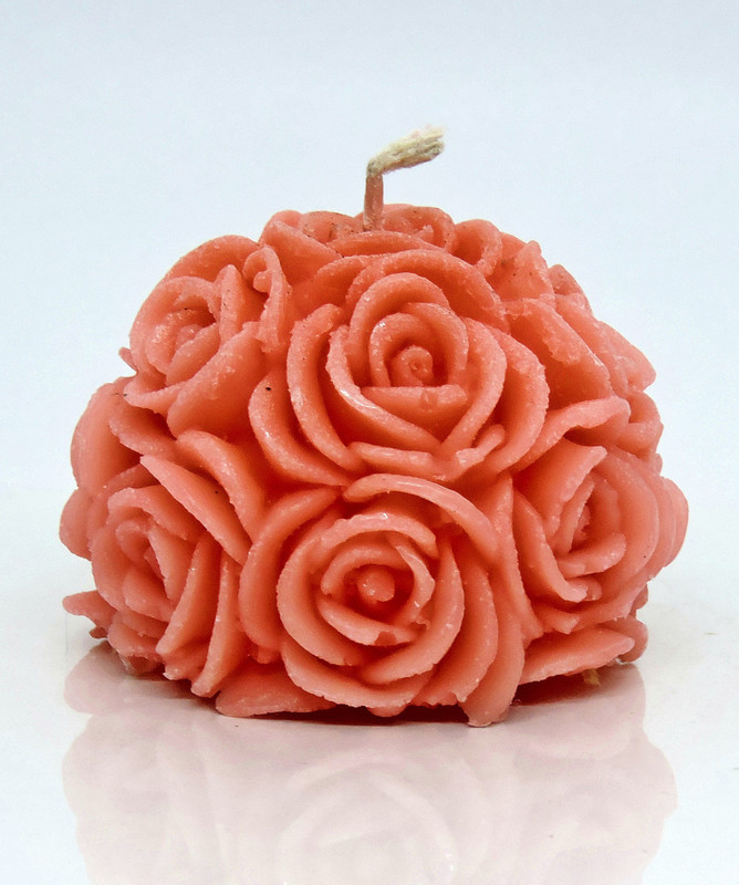 wiwa rose ball candle Candle(Pink, Pack of 1)