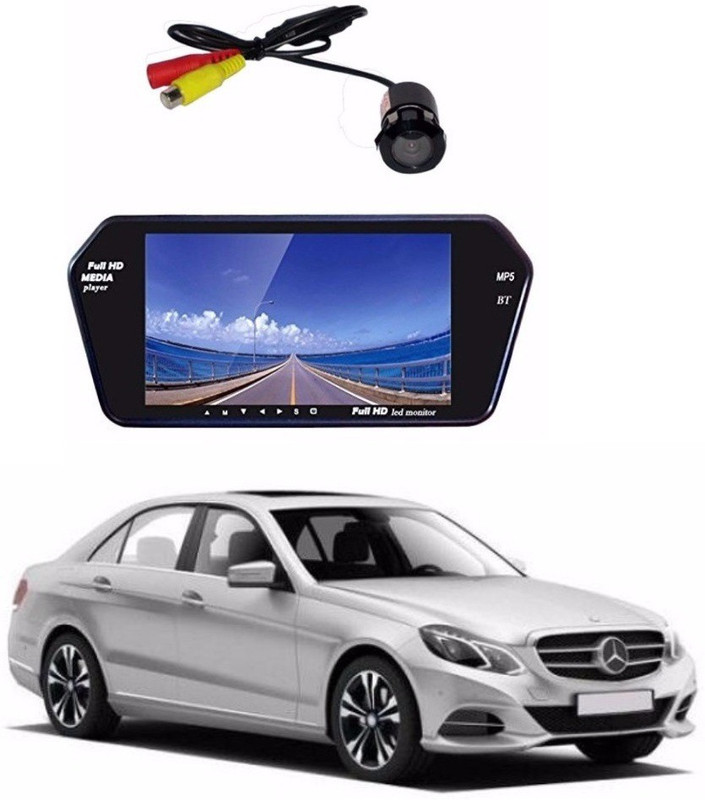 AUTOGARH Rear View 7 Inch Bluetooth Monitor & Camera with 1 YR Warranty For E-Class Black LED(17.5 cm)