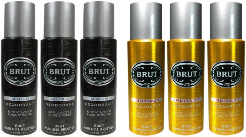 brut deo MUSK Body Spray  -  For Men(1200 ml, Pack of 6)