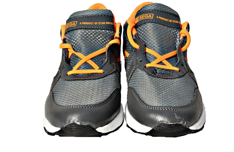 sega shoes ORANGE / GRAY Running Shoes For Men(Grey)