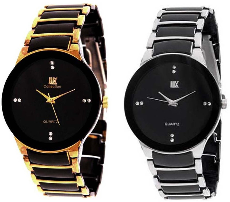 iik Gold & Silver Shine stone Analog Watch  - For Boys