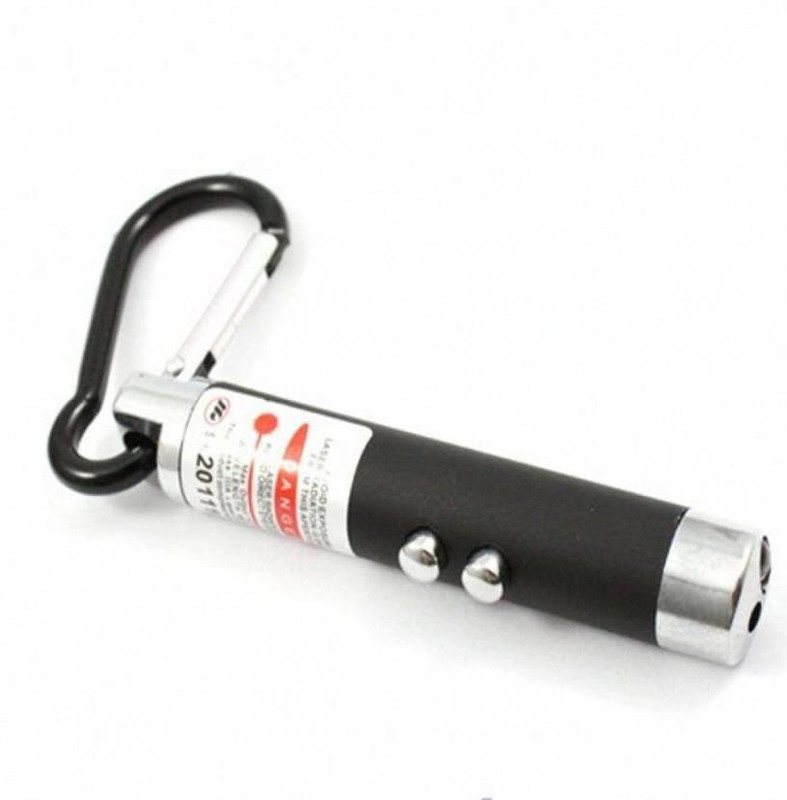 SHOPTICO 3in1 Laser Pointer 2 LED Flash light Multicolour Torch Key chain(650 nm, Red)