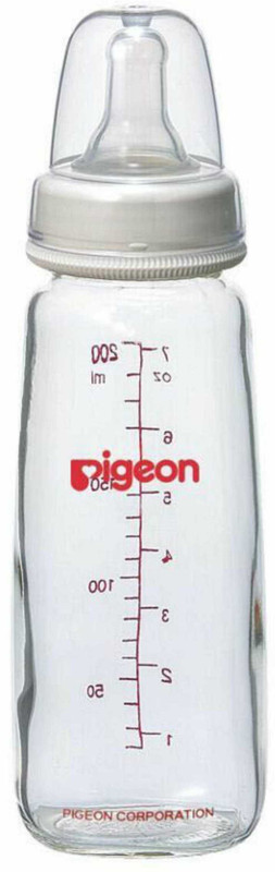 Pigeon Glass Feeding Bottle 240 ml - 240 ml(White)