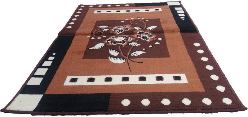 as handloom Brown Acrylic Carpet(90 cm  X 142 cm)