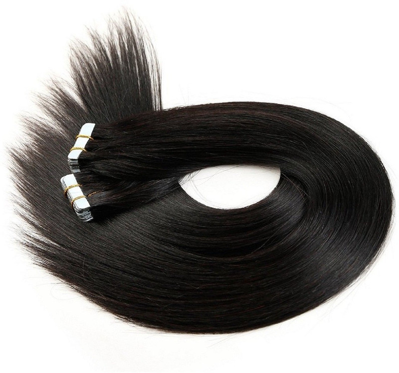 Confidence Tape Extension -Tape Human Extensions In 40 Pcs 100 Grams (22 inch, Black) Hair Extension