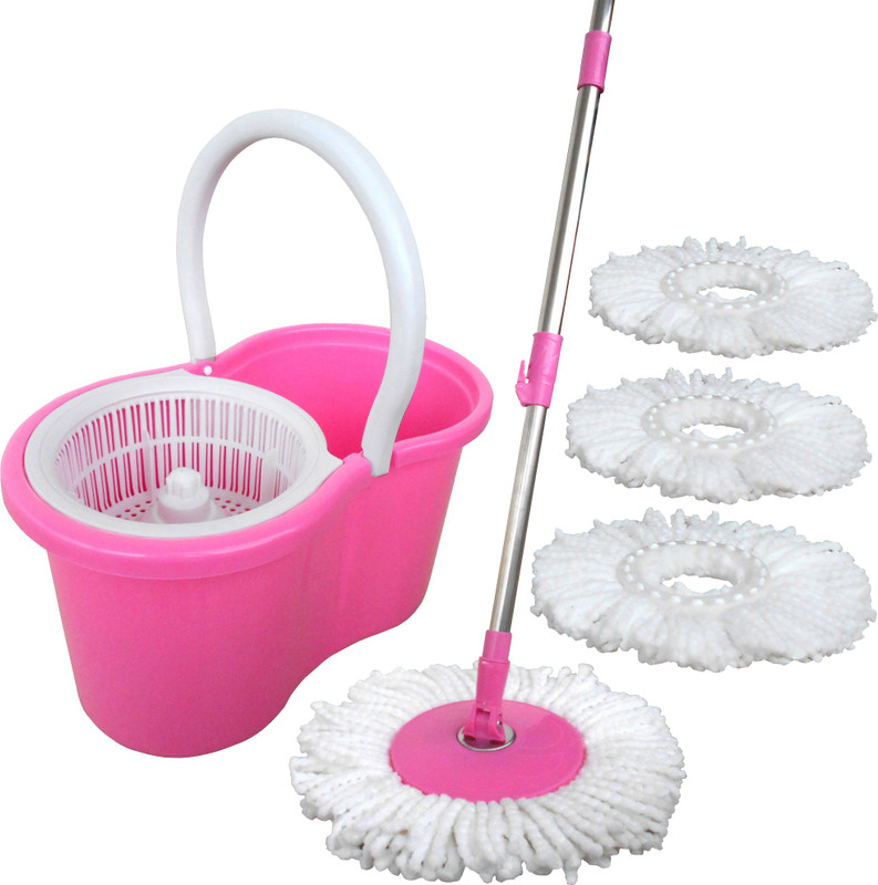 wcse High quality wheel support pink Mop Set