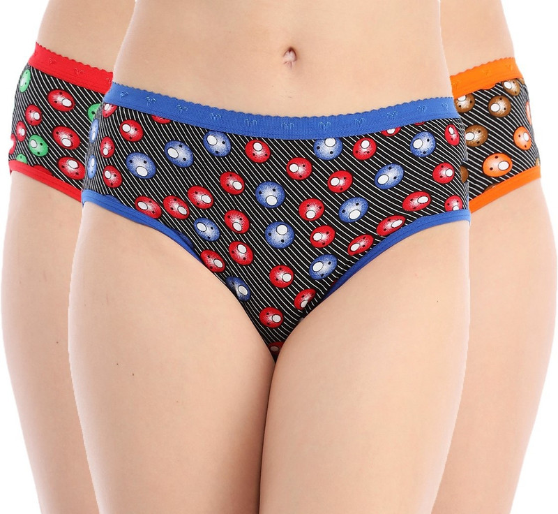 love2flaunt Women Hipster Multicolor Panty(Pack of 3)