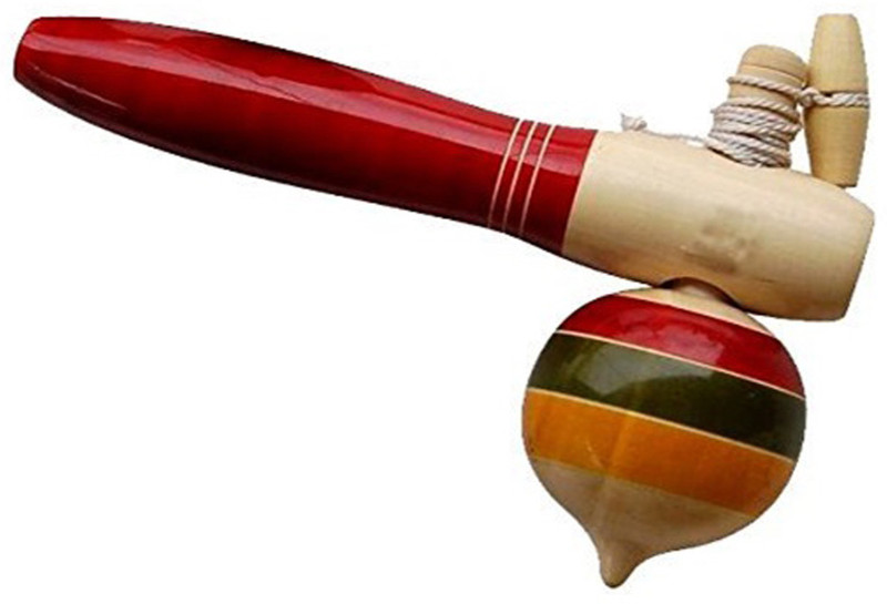 Crafts India Wooden Spinner Top for Kids - Desi Beyblade(Multicolor)
