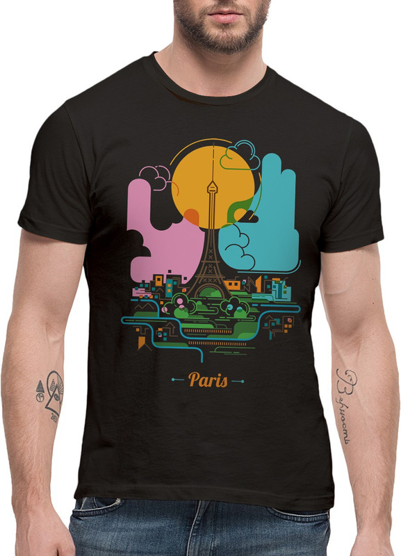speedymonk Graphic Print Men Round or Crew Black T-Shirt