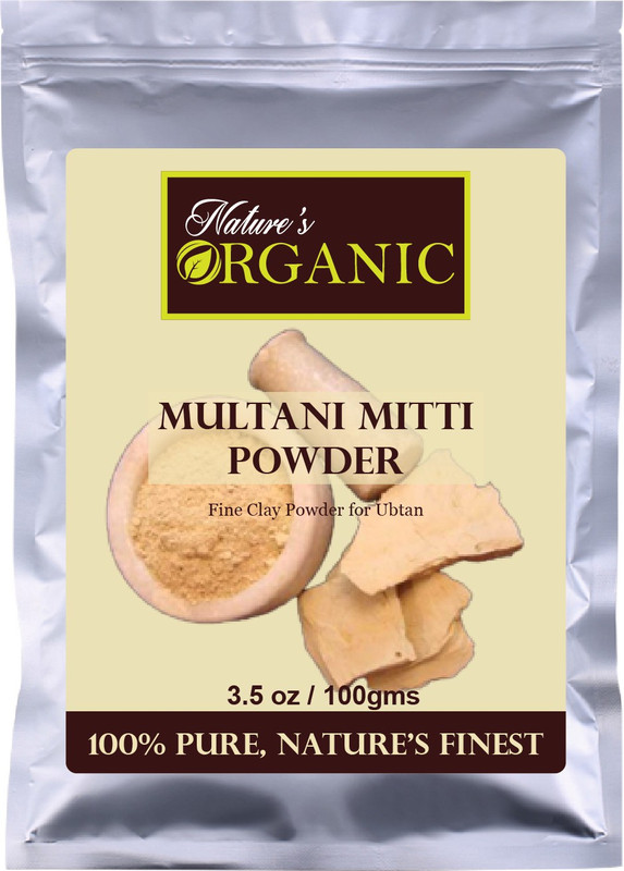 prakrtiq Nature's Organic Multani Mitti Face Pack, 100gms | Pure & Natural Fuller's Earth Clay Face Pack(100 g)