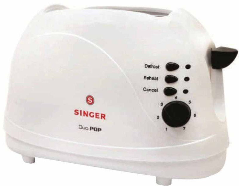 Singer 16652 1100 W Pop Up Toaster(White)