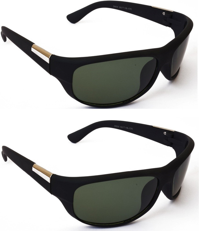 Sunrayz Wrap-around Sunglasses(Black)