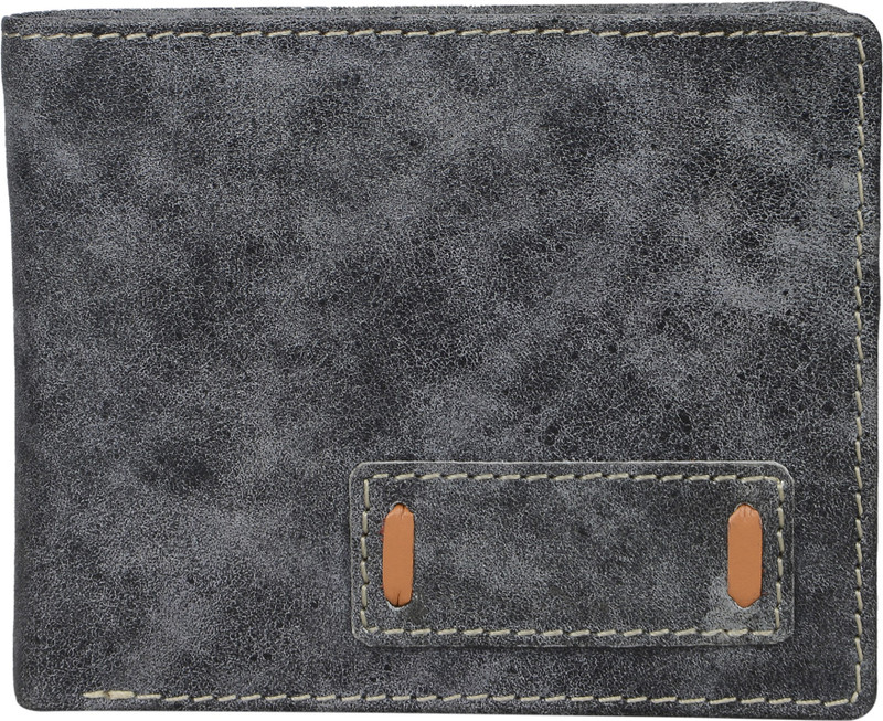 leatherstile Men Grey Genuine Leather Wallet(8 Card Slots)