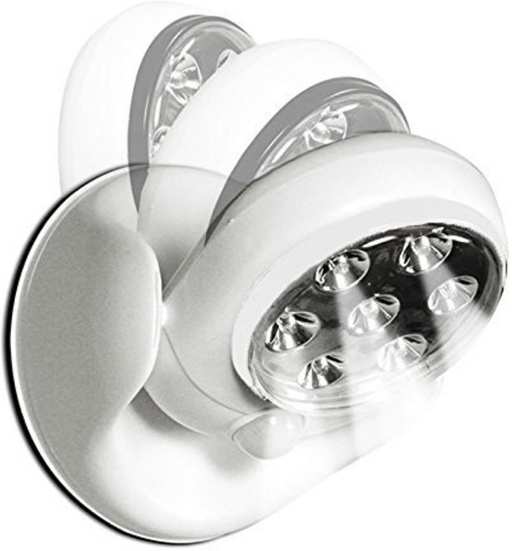 ShopyBucket Motion Sensor LED Porch Light,Real Abs 360°Infrared Motion Activated Sensor tick Up 7 LED Weatherproof quality 900 lx Camera LED Light(Batteries Included)