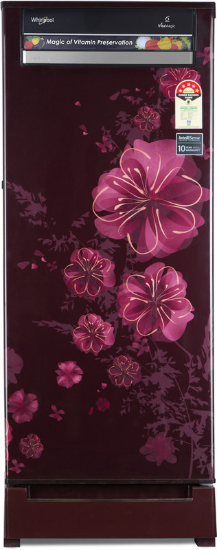 Whirlpool 200 L Direct Cool Single Door 5 Star Refrigerator with Base Drawer(Wine Dahlia, 215 Vitamagic Roy 5S) Whirlpool 200 L Direct Cool Single Door 5 Star Refrigerator with Base Drawer(Wine Dahlia, 215 Vitamagic Roy 5S)