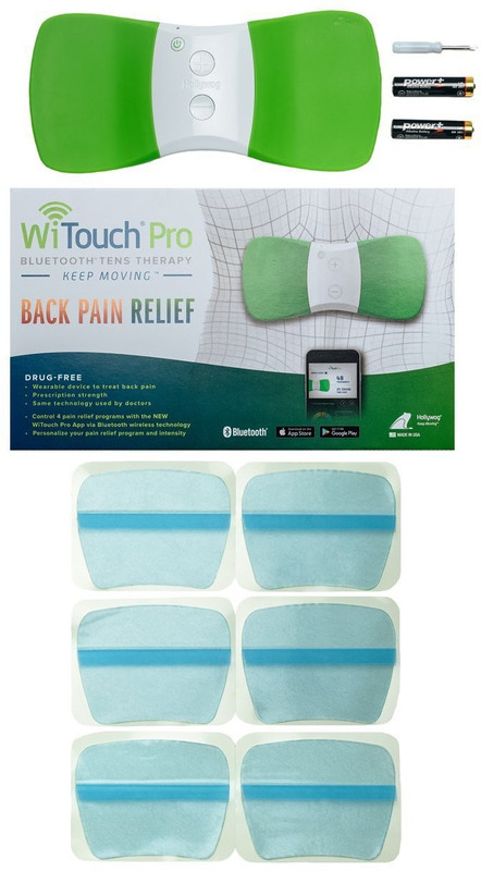 hollywog Hollyowg WiTouch Pro - Bluetooth TENS Therapy - Drug-free back pain relief electronic wireless nerve stimulator FDA Cleared Tens Unit Electrotherapy Device(XHWF)