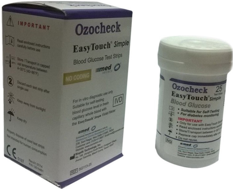 ozocheck Easy Touch 100 Glucometer Strips