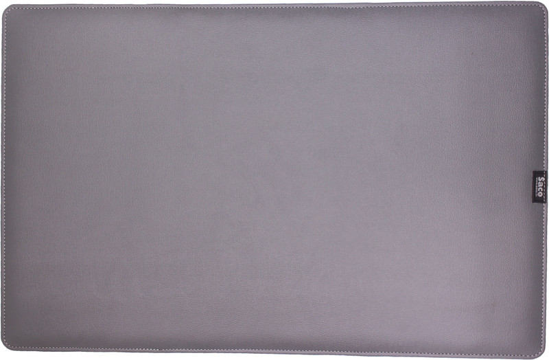 Saco Mat for office desk Rectangular Desk Mat 24" x 15.3" inches Pad, Non Slip Protector Mouse Pad PU Leather for Desktops and Laptops ( Grey ) Mousepad(Gray)