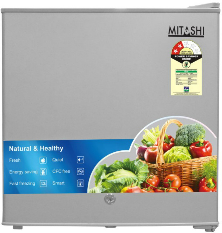 Mitashi 46 L Direct Cool Single Door 2 Star Refrigerator(Silver, MSD050RF100)