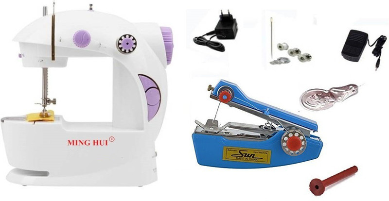 Benison India ™stapler silai machine with Exclusive 4 In 1 Portable & Compact mini minghui With stapler silai machine Electric Sewing Machine( Built-in Stitches 1)